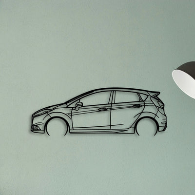Fiesta ST 2017 Classic Silhouette Metal Wall Art - Tinvibe
