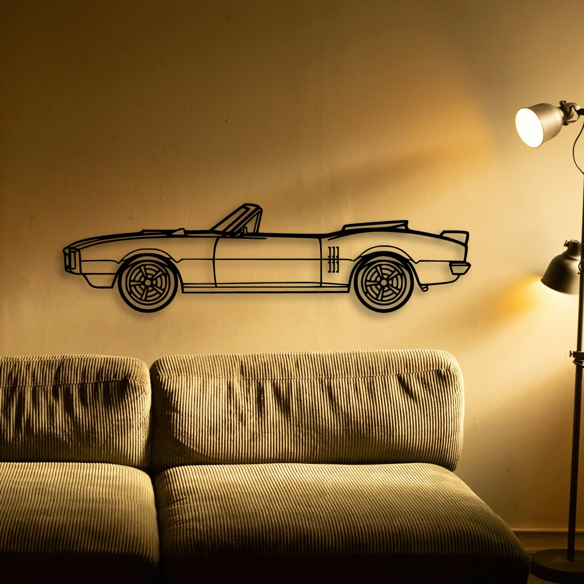 Firebird Convertible Classic Silhouette Metal Wall Art - Tinvibe