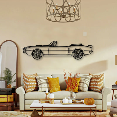 Firebird Convertible Classic Silhouette Metal Wall Art - Tinvibe