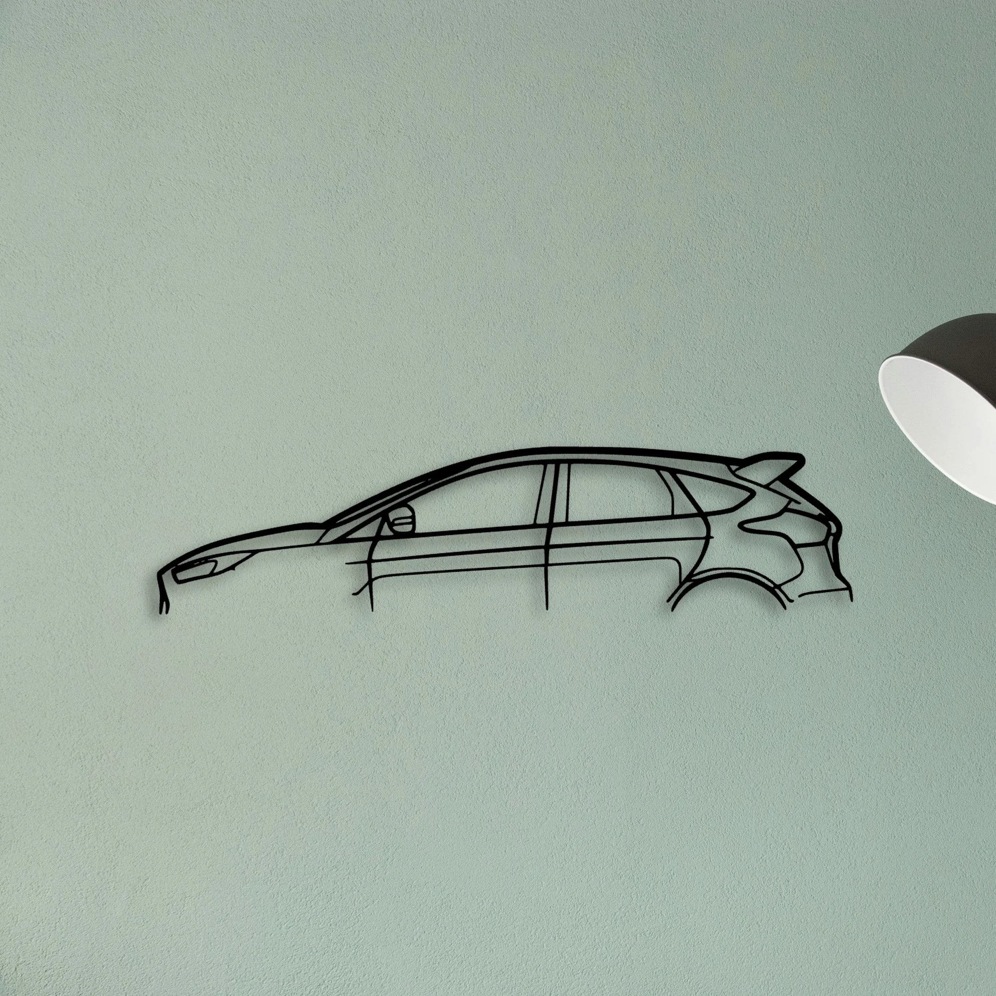Focus RS Classic Silhouette Metal Wall Art - Tinvibe
