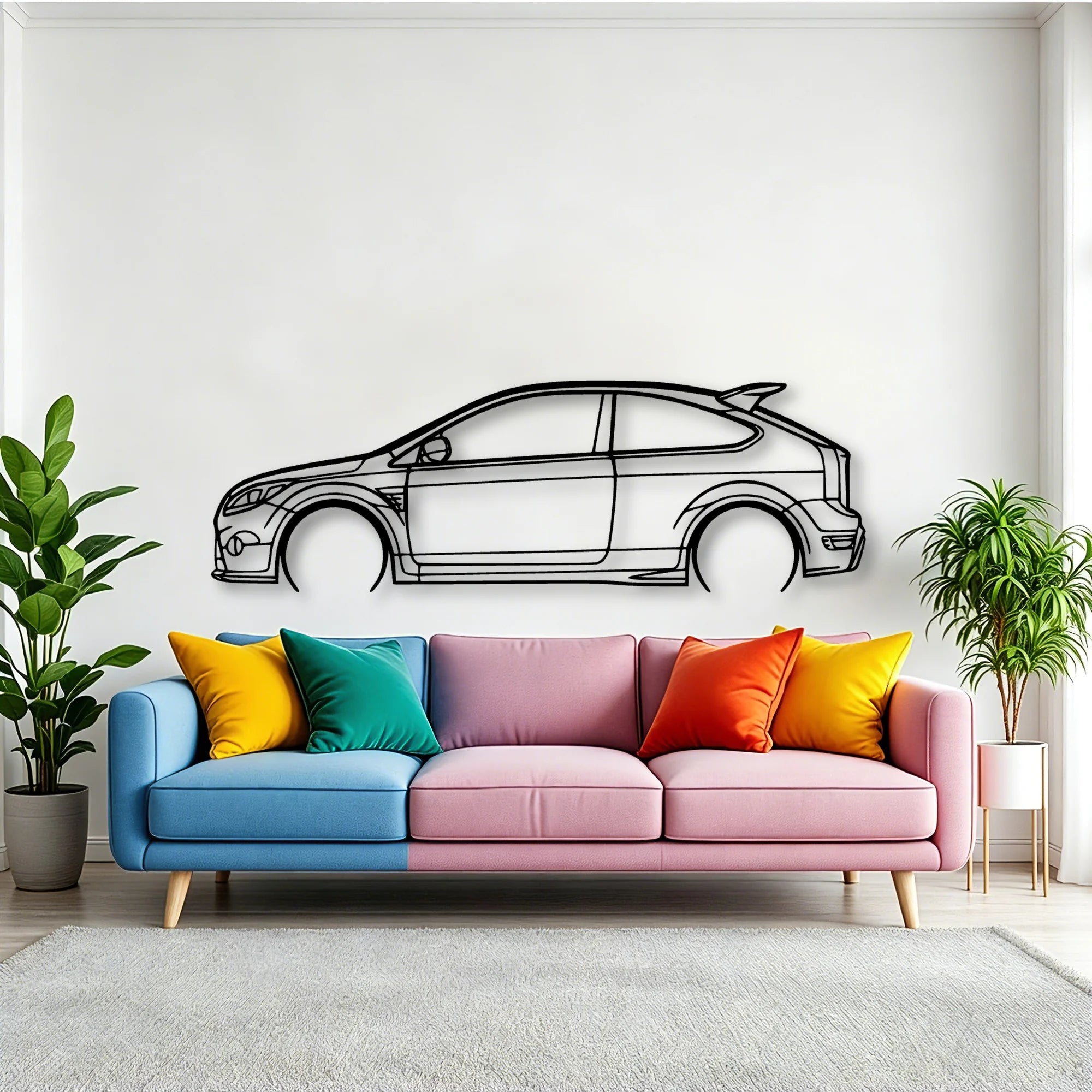 Focus RS LV Classic Silhouette Metal Wall Art - Tinvibe