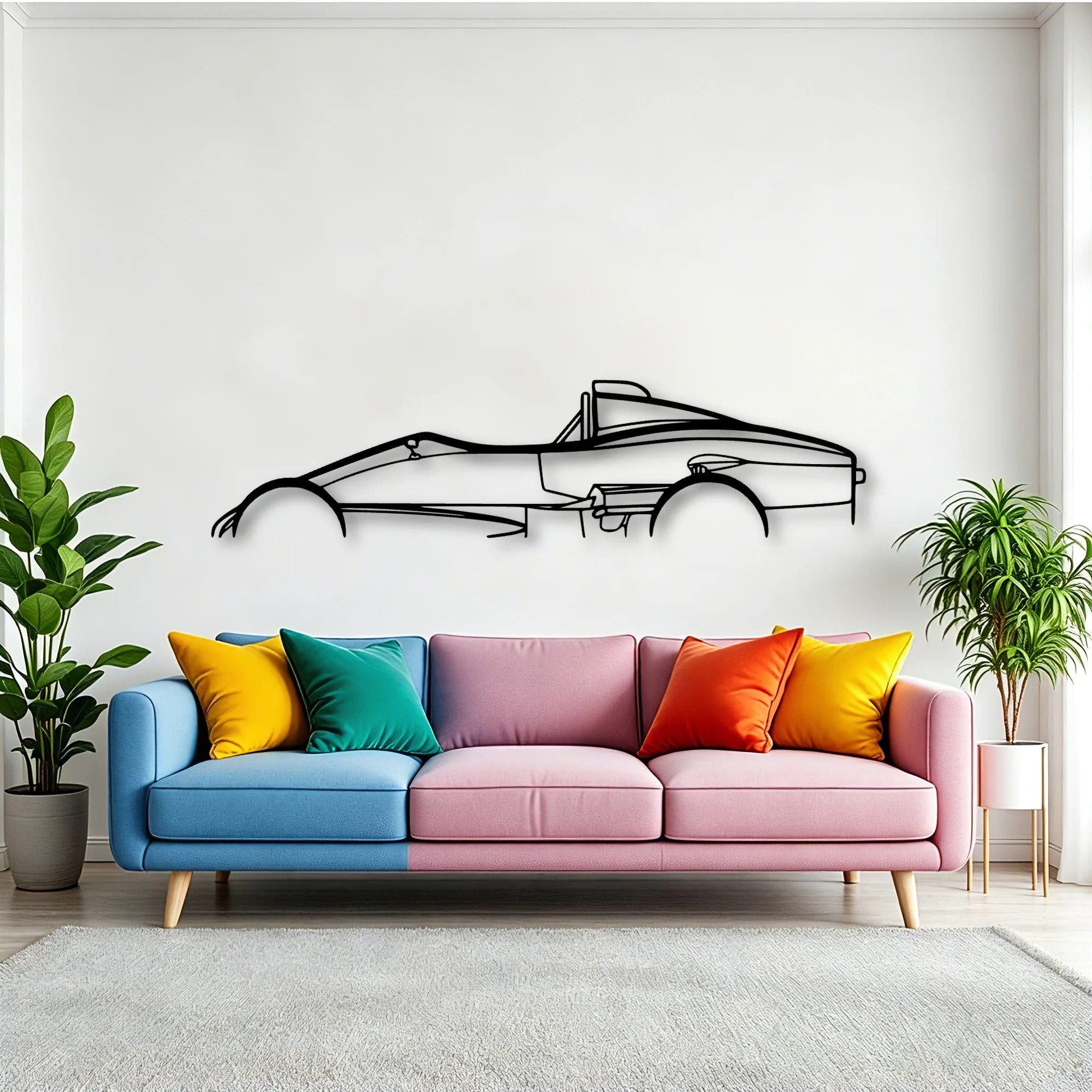 Formula VEE Citation Classic Silhouette Metal Wall Art - Tinvibe