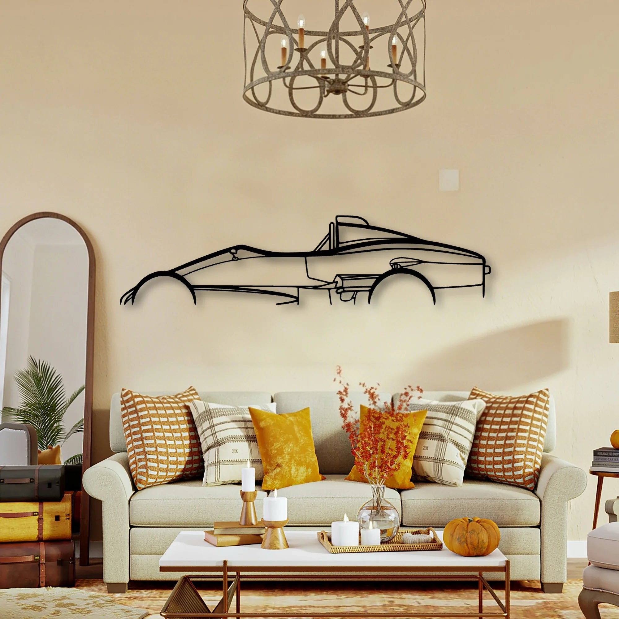 Formula VEE Citation Classic Silhouette Metal Wall Art - Tinvibe