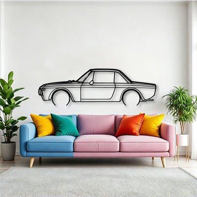 Fulvia 1970 Classic Silhouette Metal Wall Art - Tinvibe