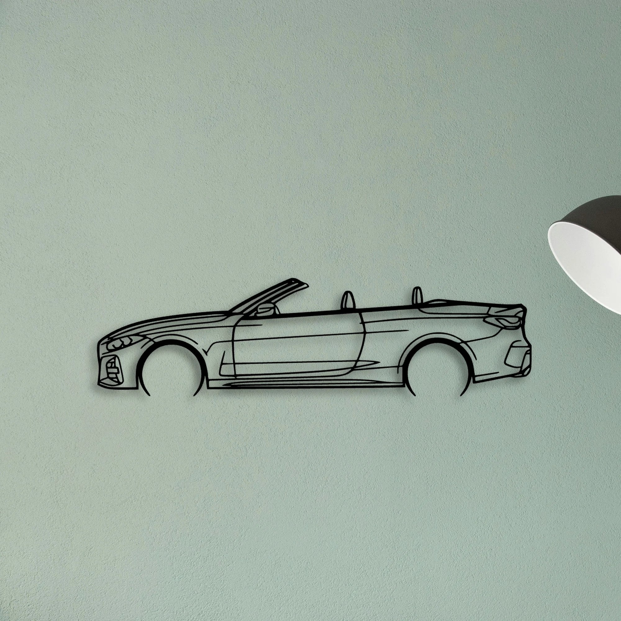 G23 4 Series Convertible 2021 Classic Silhouette Metal Wall Art - Tinvibe