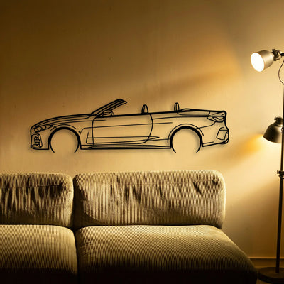 G23 4 Series Convertible 2021 Classic Silhouette Metal Wall Art - Tinvibe
