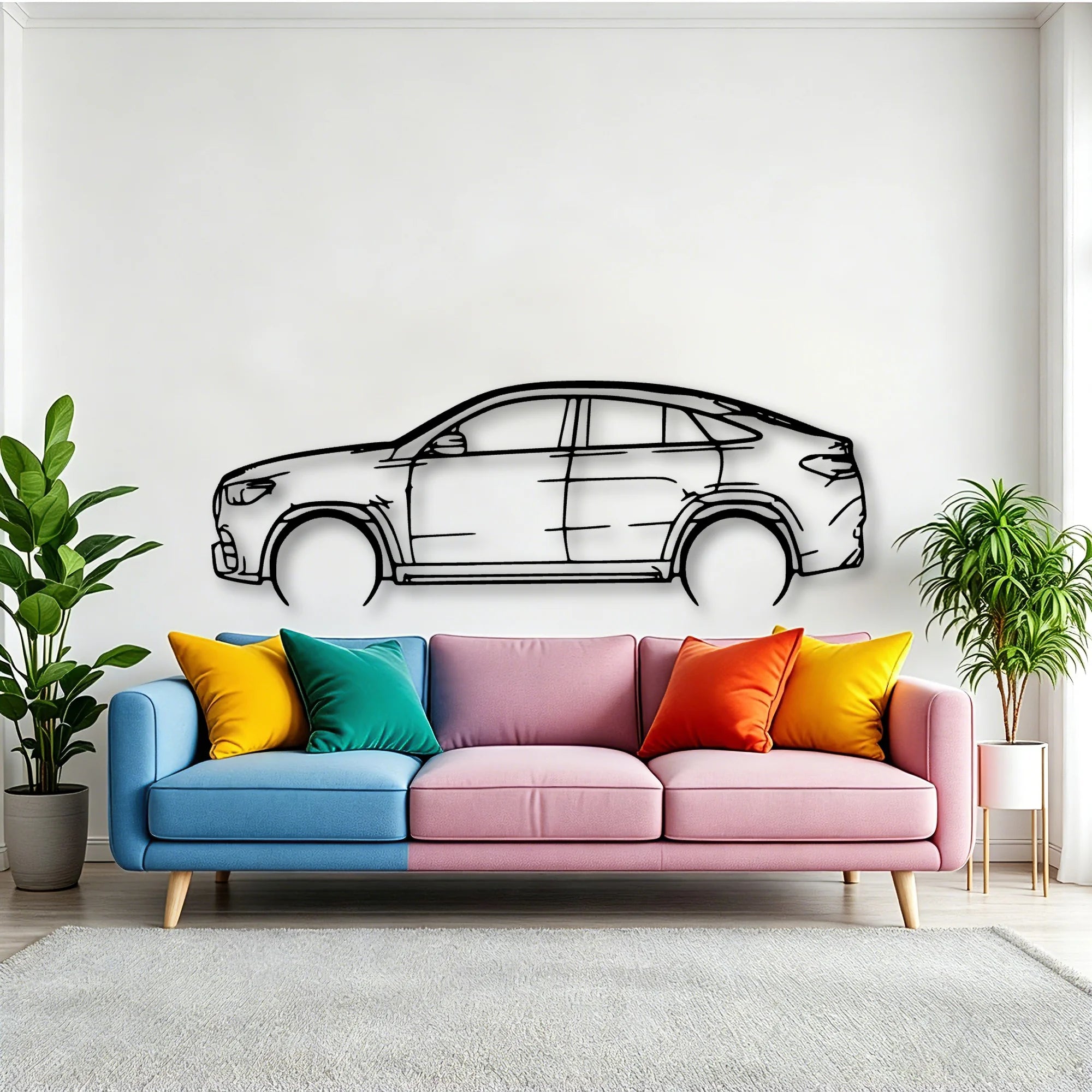 GLE 2021 Classic Silhouette Metal Wall Art - Tinvibe