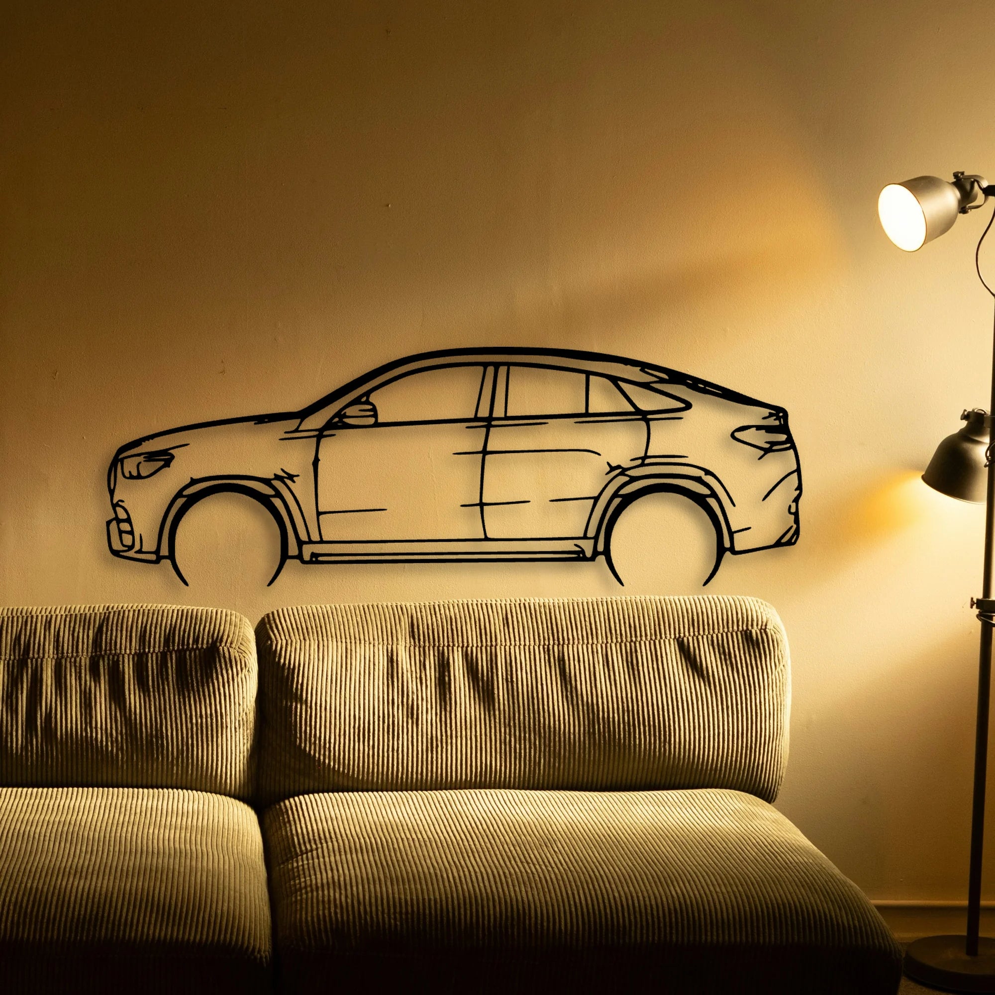GLE 2021 Classic Silhouette Metal Wall Art - Tinvibe