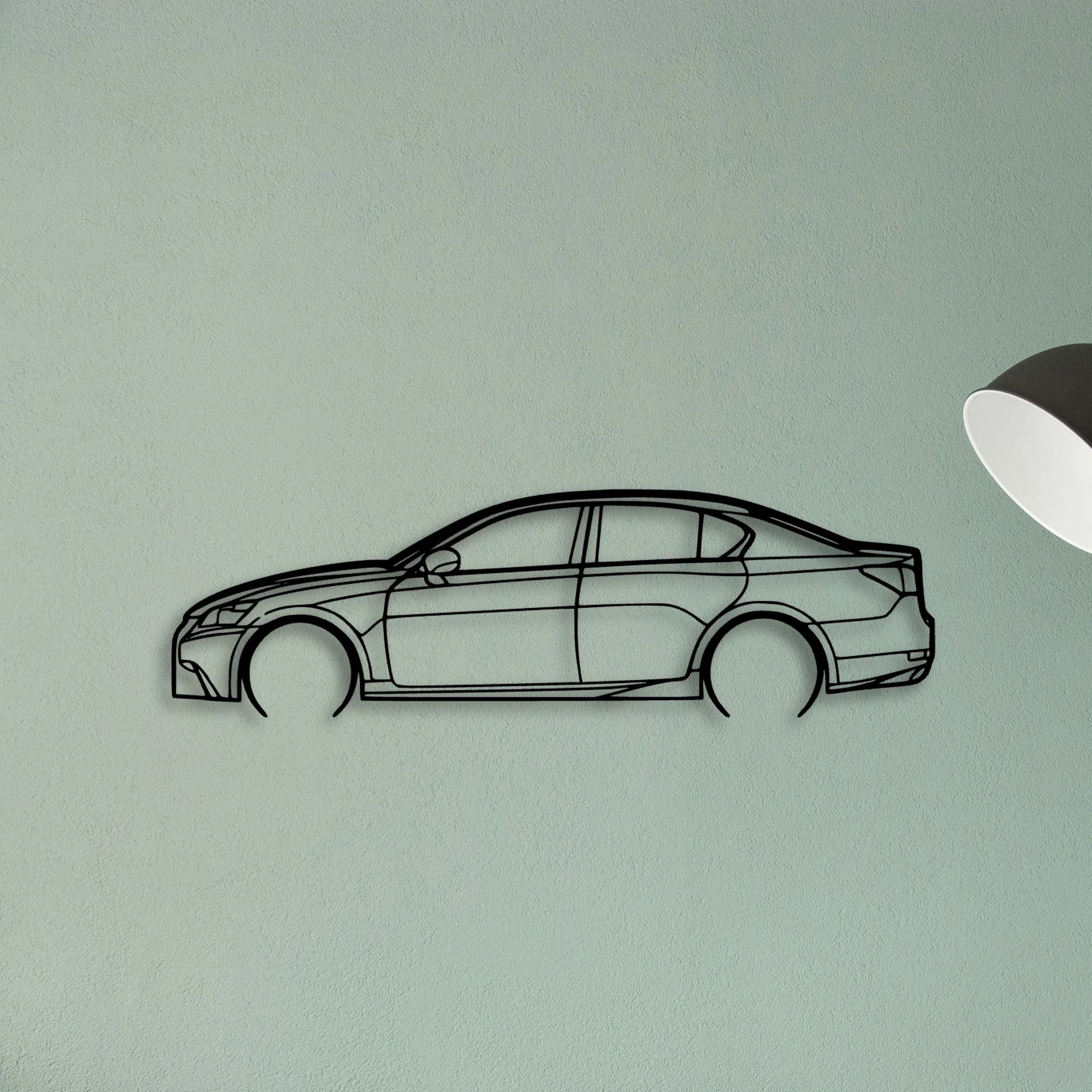 GS 350 2013 Classic Silhouette Metal Wall Art - Tinvibe