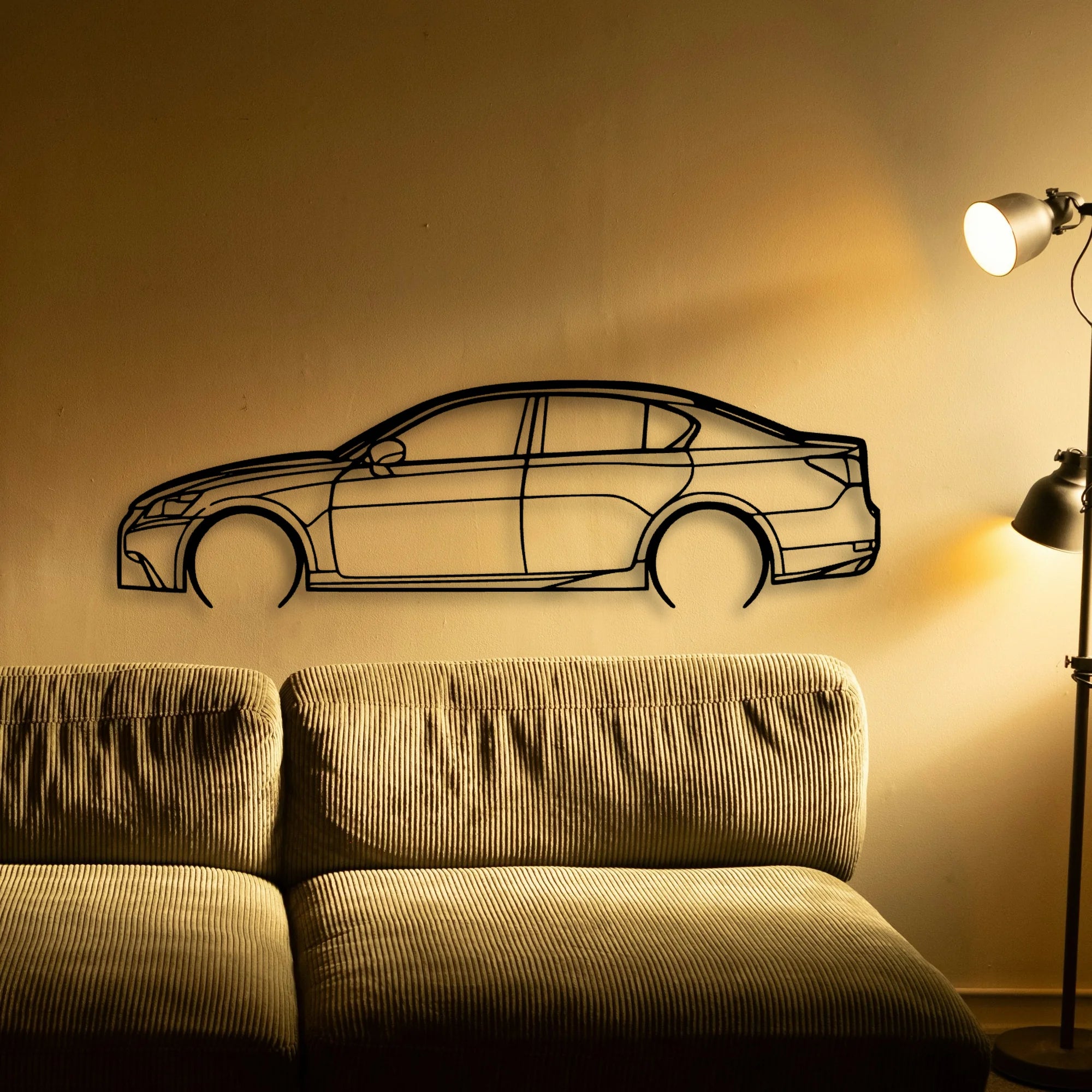 GS 350 2013 Classic Silhouette Metal Wall Art - Tinvibe