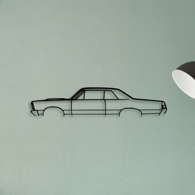 GTO 1965 2 Classic Silhouette Metal Wall Art - Tinvibe