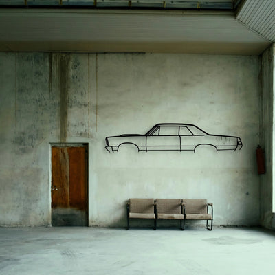 GTO 1965 2 Classic Silhouette Metal Wall Art - Tinvibe