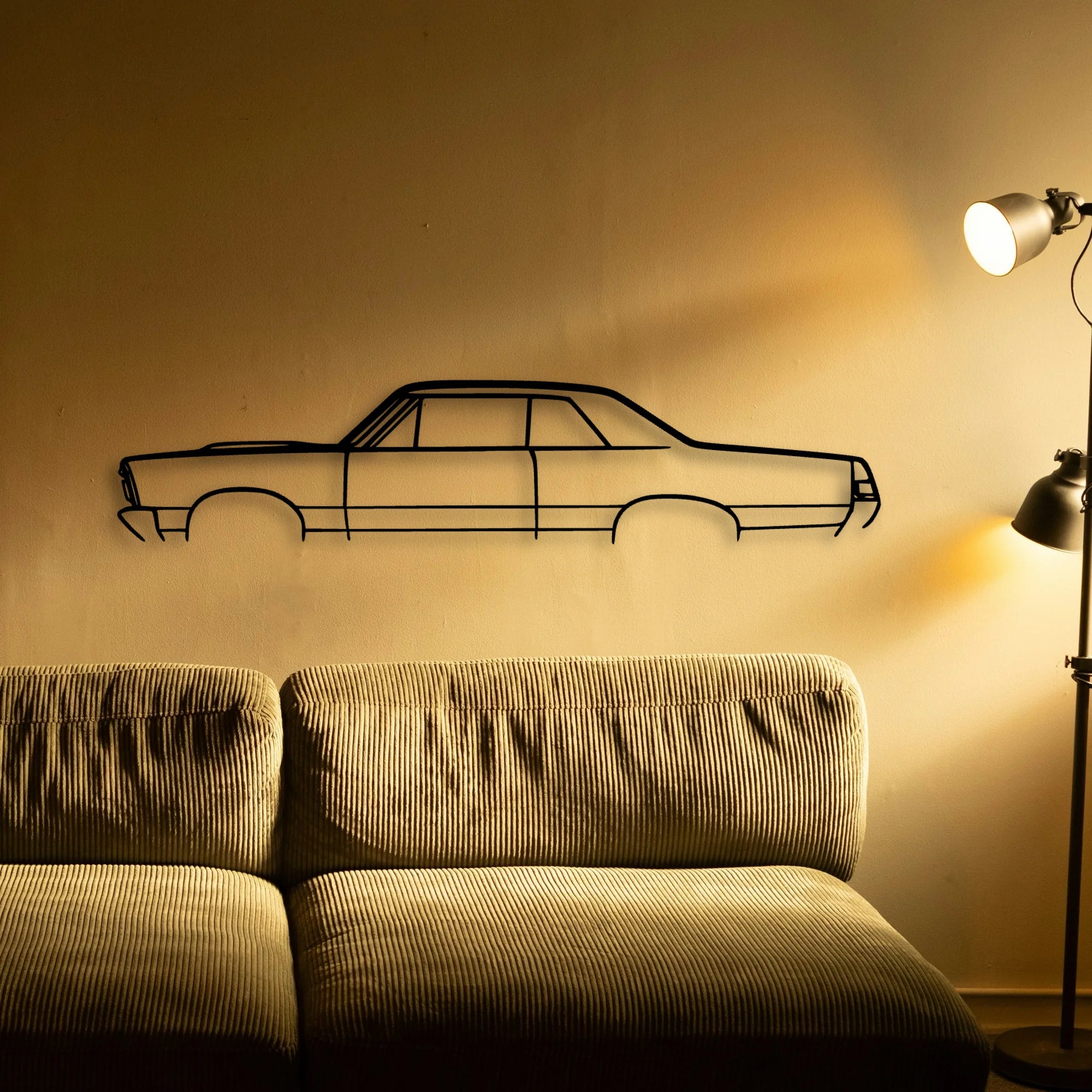 GTO 1965 2 Classic Silhouette Metal Wall Art - Tinvibe