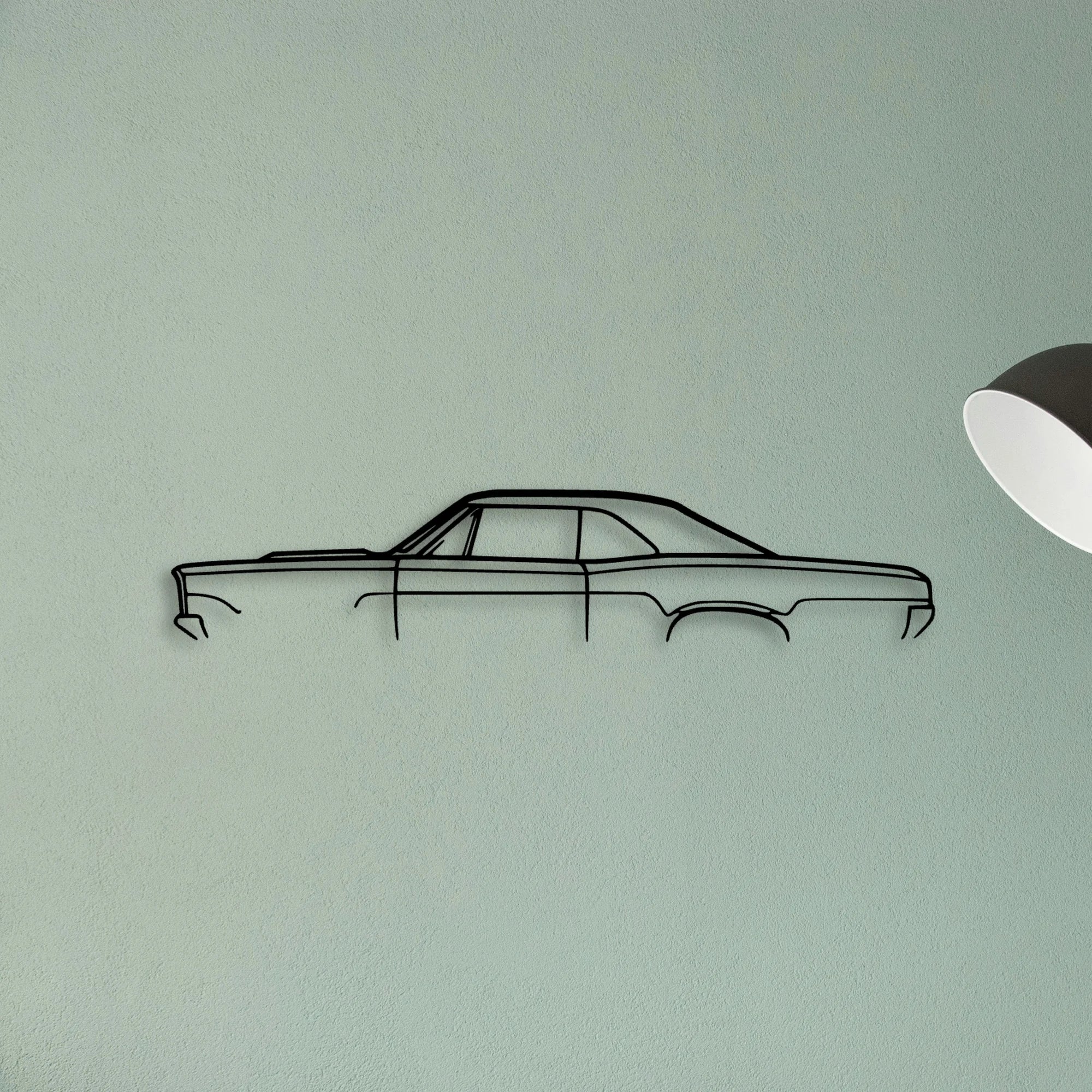 GTO 1966 Classic Silhouette Metal Wall Art - Tinvibe
