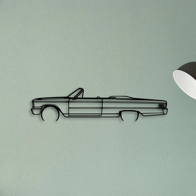 Galaxie 500 1963 Classic Silhouette Metal Wall Art - Tinvibe