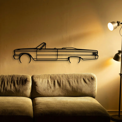 Galaxie 500 1963 Classic Silhouette Metal Wall Art - Tinvibe