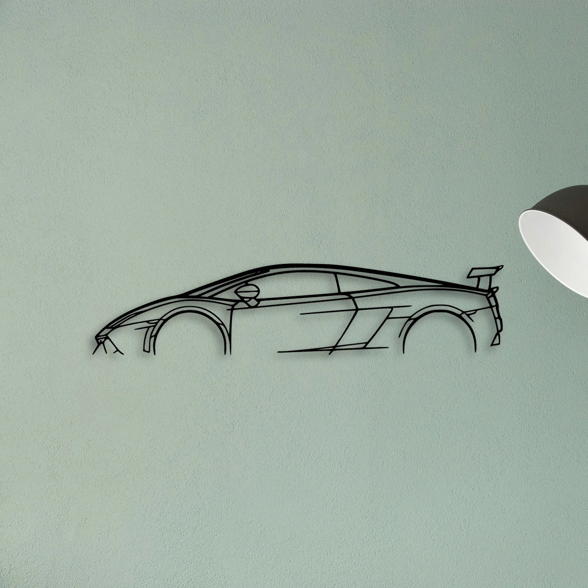 Gallardo LP570 Blancpain Classic Silhouette Metal Wall Art - Tinvibe