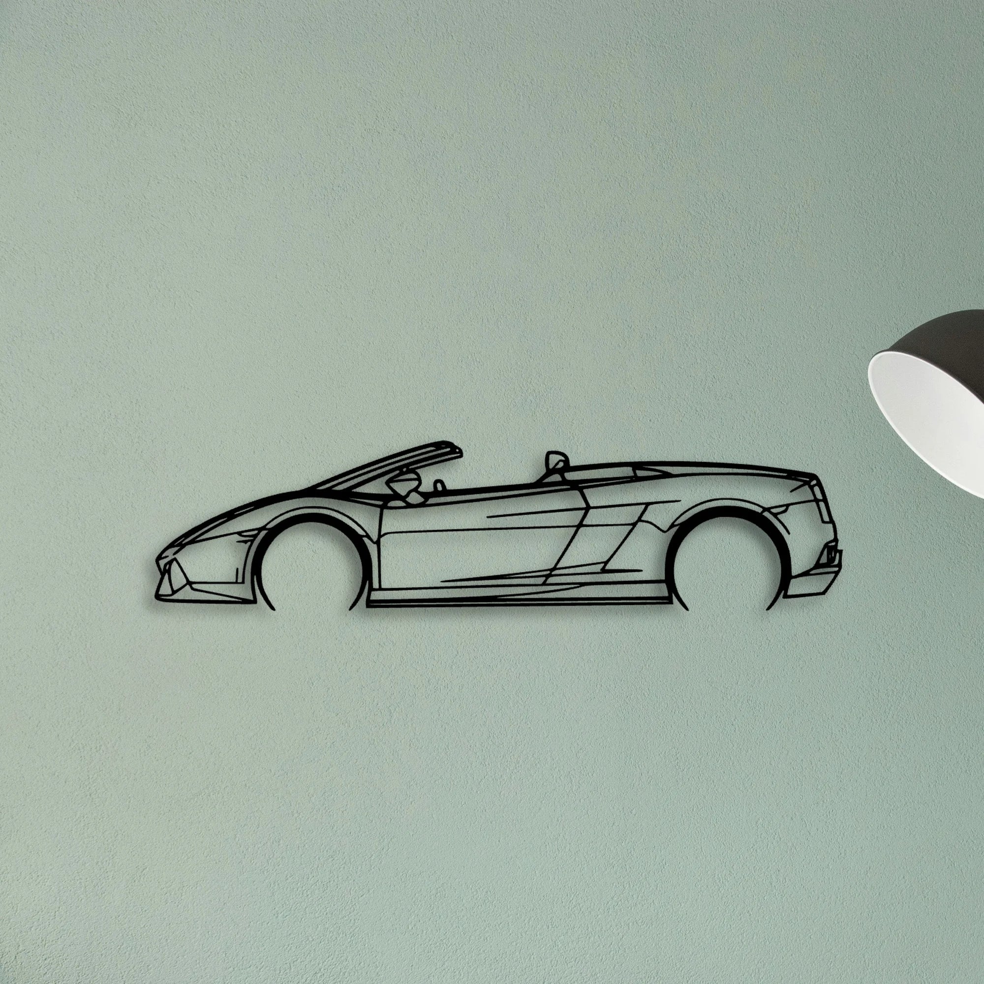 Gallardo Spyder 2012 Classic Silhouette Metal Wall Art - Tinvibe