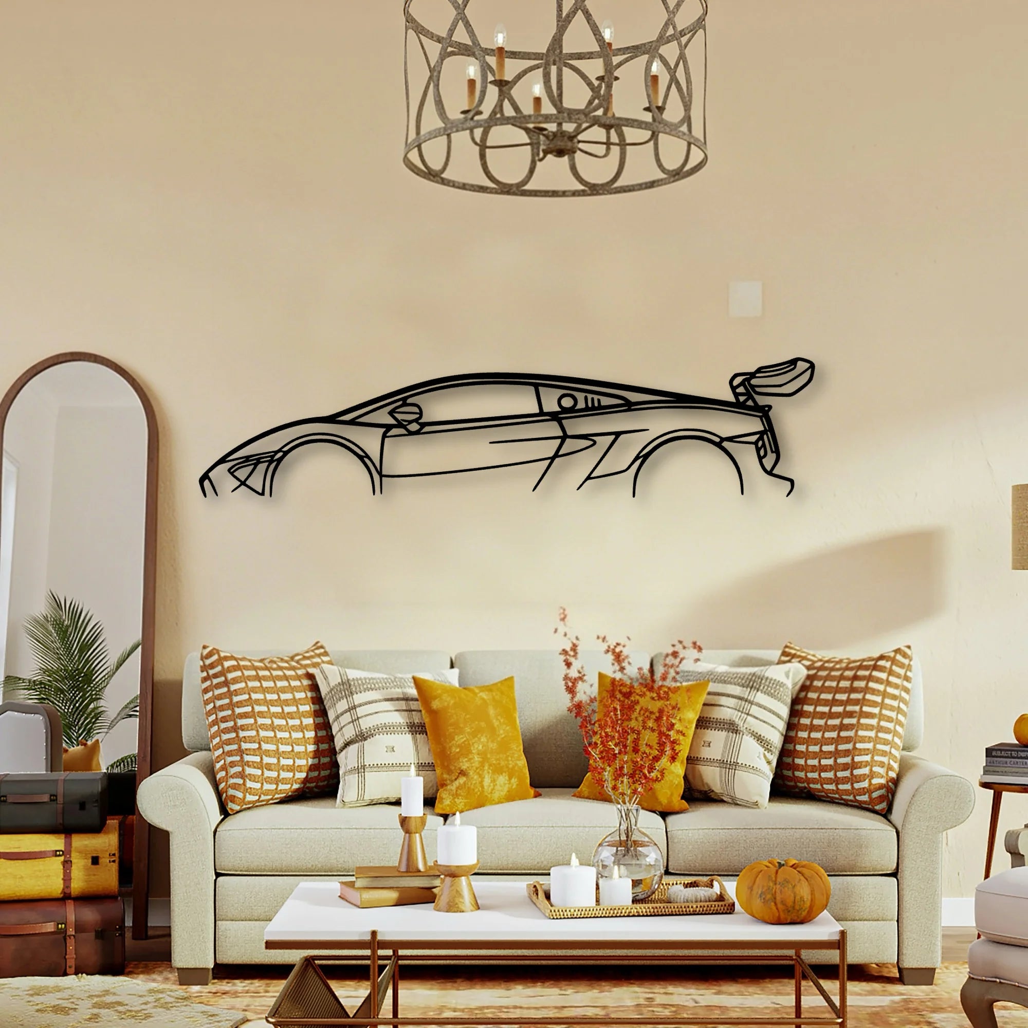 Gallardo Super Trofeo Classic Silhouette Metal Wall Art - Tinvibe