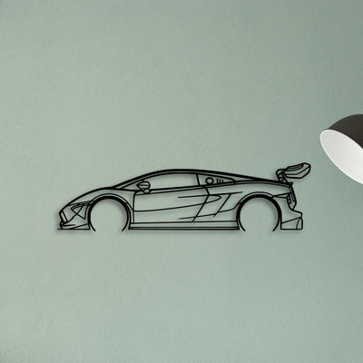 Gallardo Super Trofeo 2 Classic Silhouette Metal Wall Art - Tinvibe
