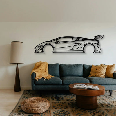 Gallardo Super Trofeo 2 Classic Silhouette Metal Wall Art - Tinvibe