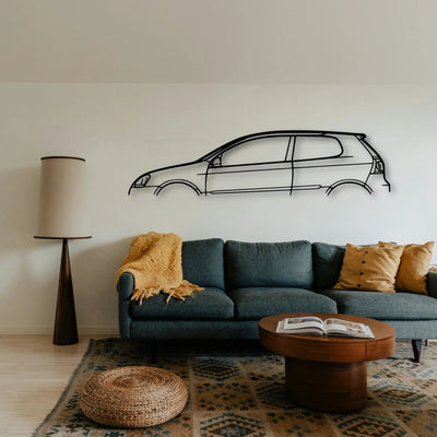 Golf 5 Classic Silhouette Metal Wall Art - Tinvibe
