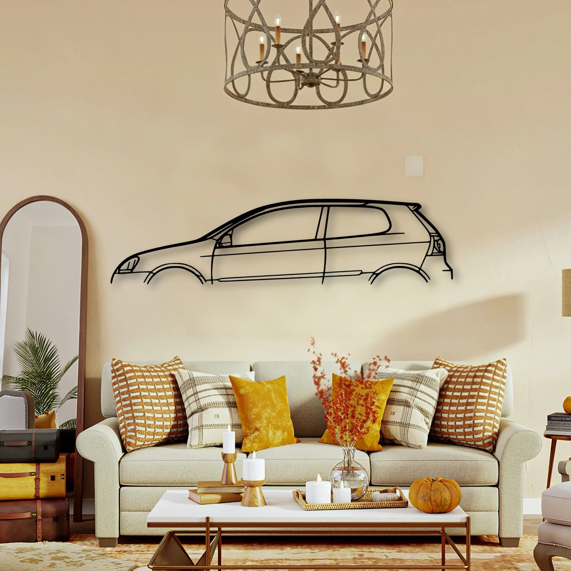 Golf 5 Classic Silhouette Metal Wall Art - Tinvibe
