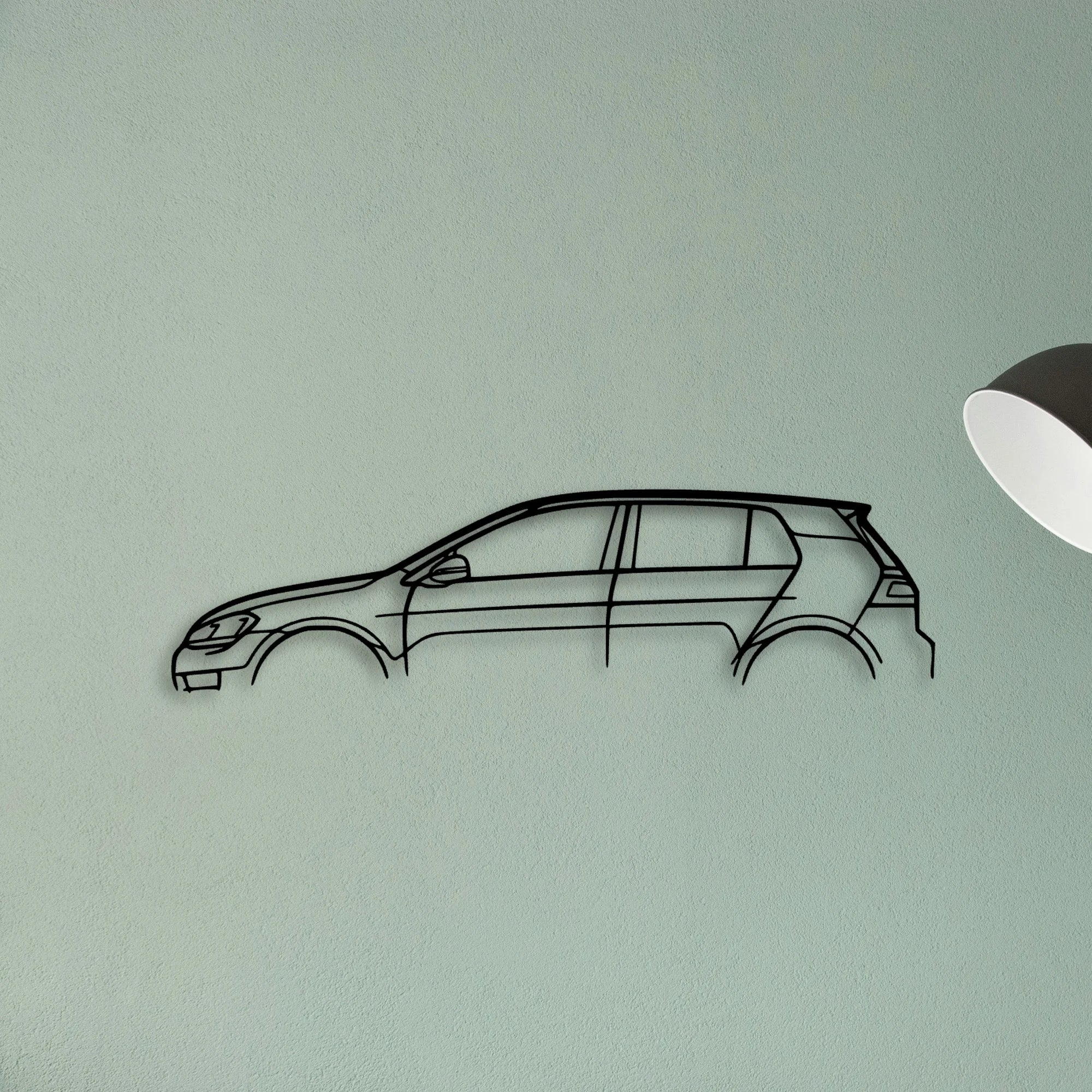 Golf 7 R Classic Silhouette Metal Wall Art - Tinvibe