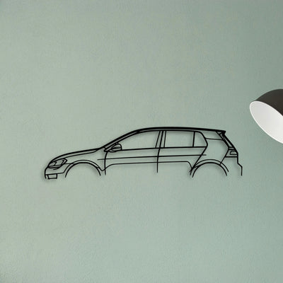 Golf 7 R Classic Silhouette Metal Wall Art - Tinvibe