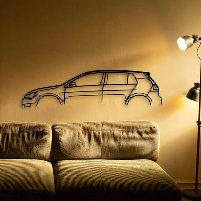 Golf 7 R Classic Silhouette Metal Wall Art - Tinvibe