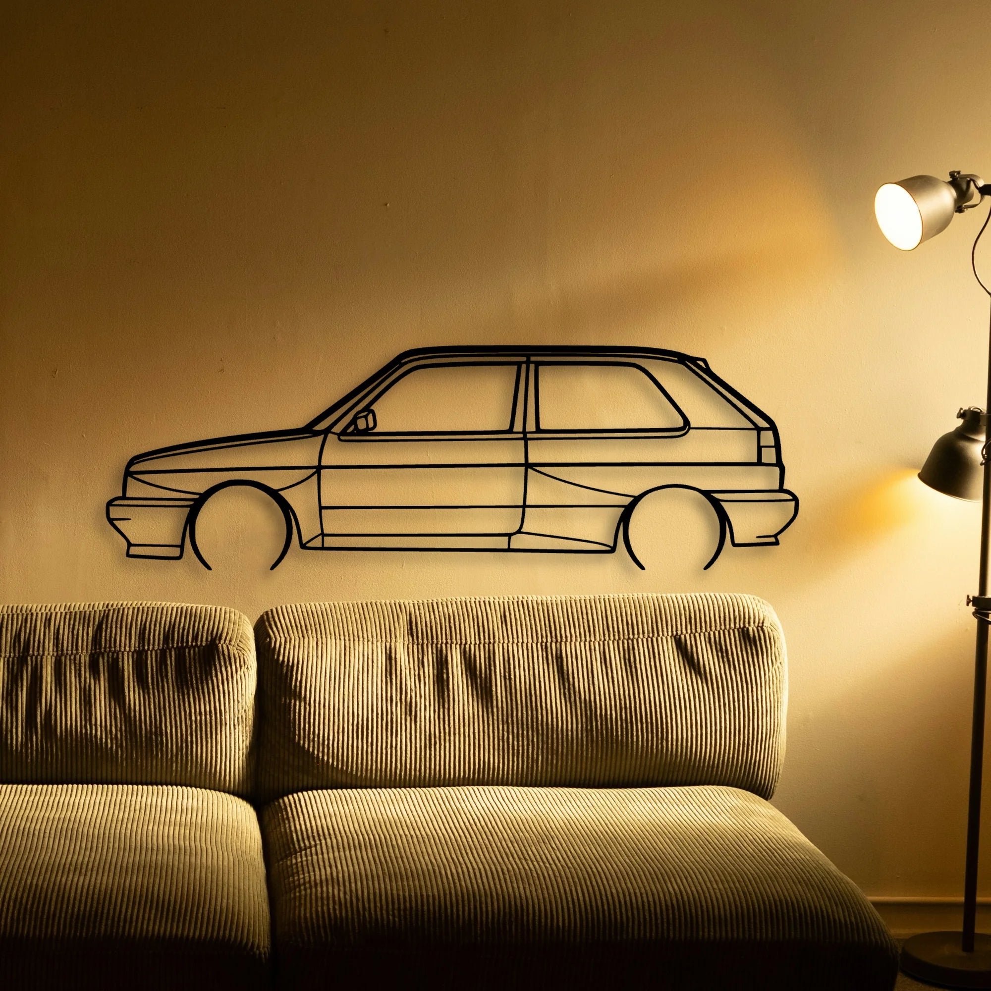 Golf Rallye Classic Silhouette Metal Wall Art - Tinvibe