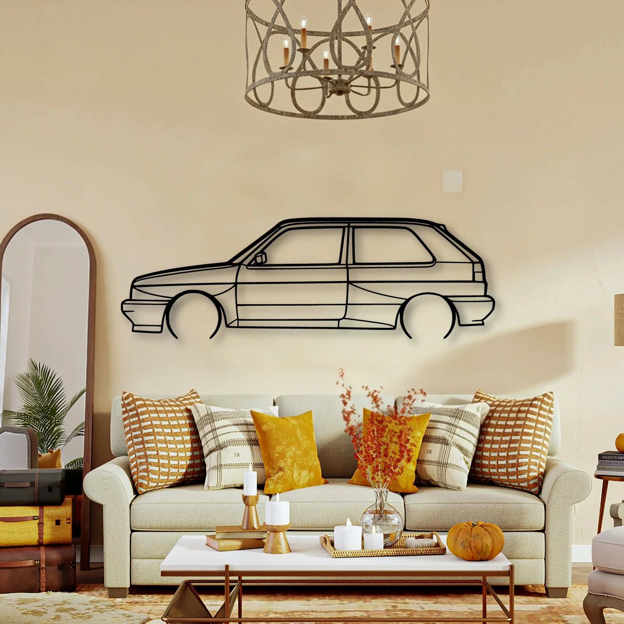 Golf Rallye Classic Silhouette Metal Wall Art - Tinvibe