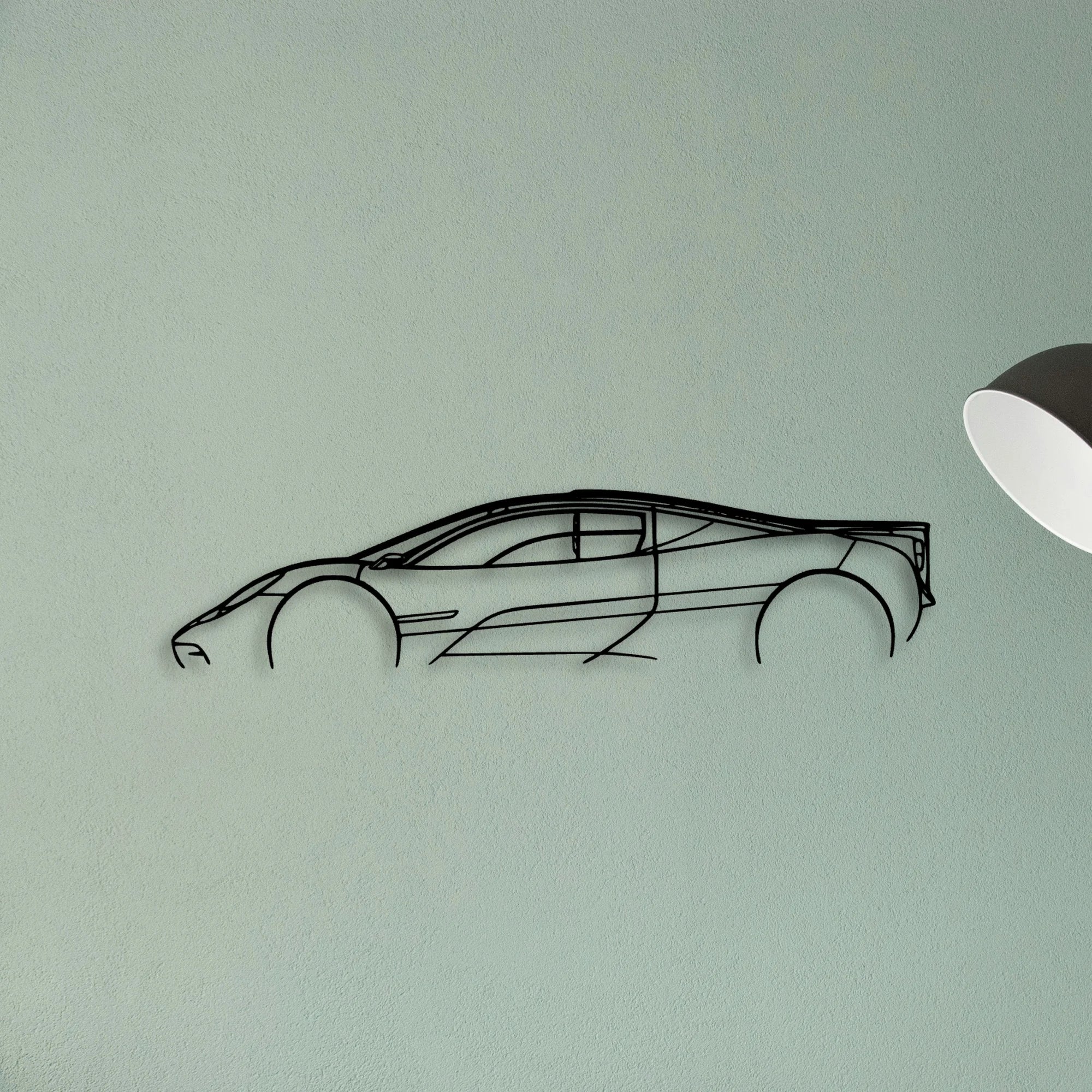 Gordon Murray T50 Classic Silhouette Metal Wall Art - Tinvibe