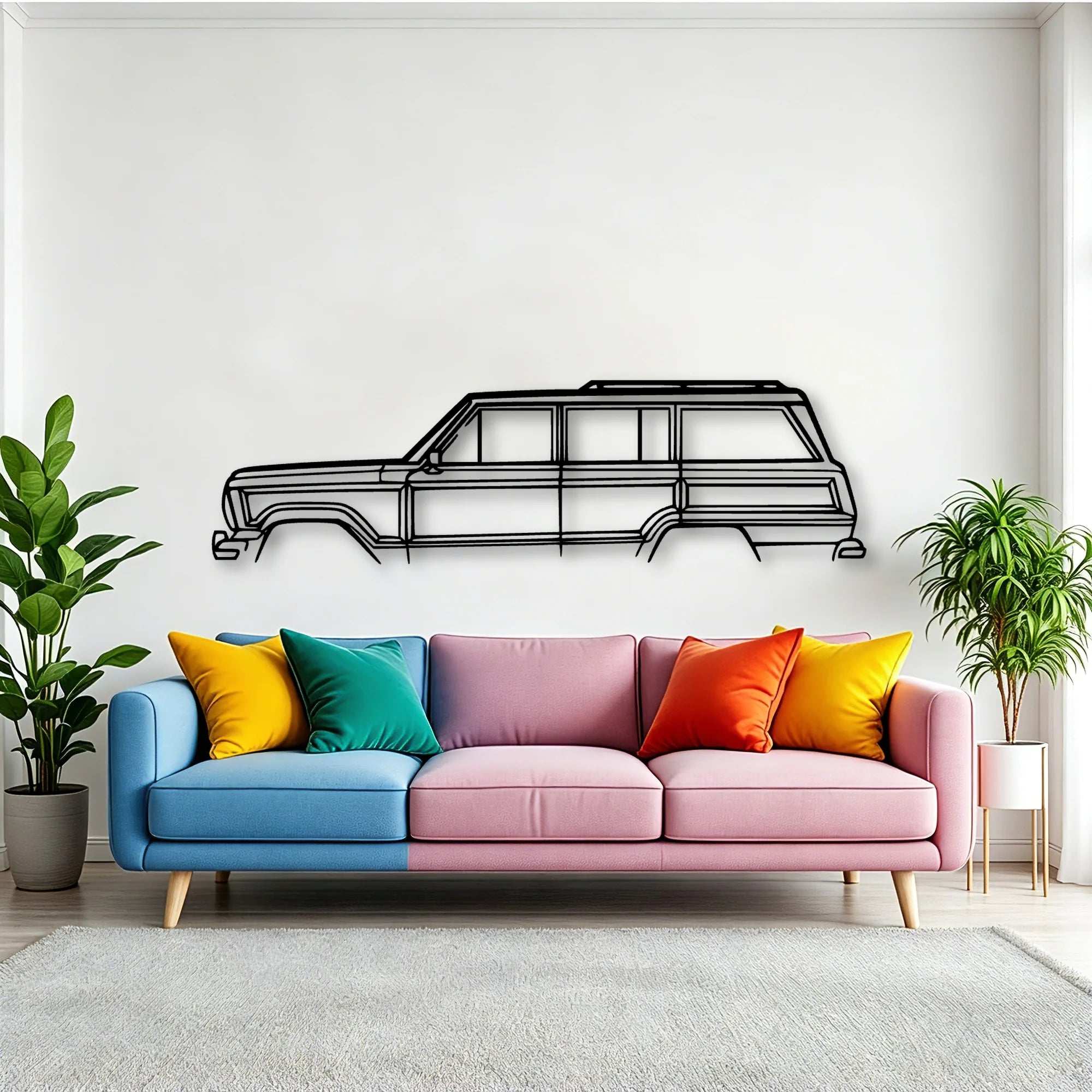 Grand Wagoneer Classic Silhouette Metal Wall Art - Tinvibe