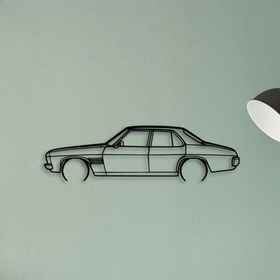 HSV HQ Monaro 1974 Classic Silhouette Metal Wall Art - Tinvibe