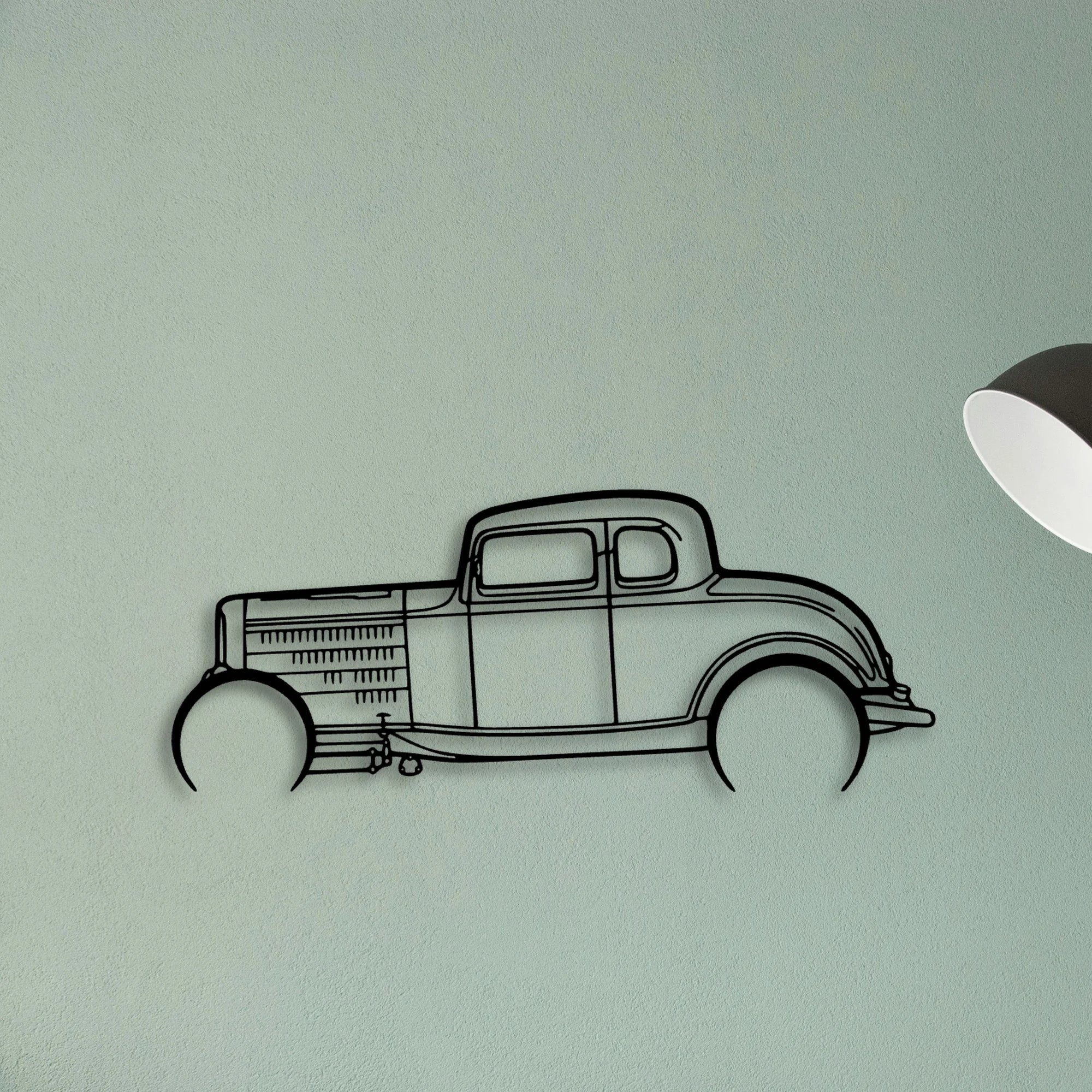 Highboy Coupe 1932 Classic Silhouette Metal Wall Art - Tinvibe