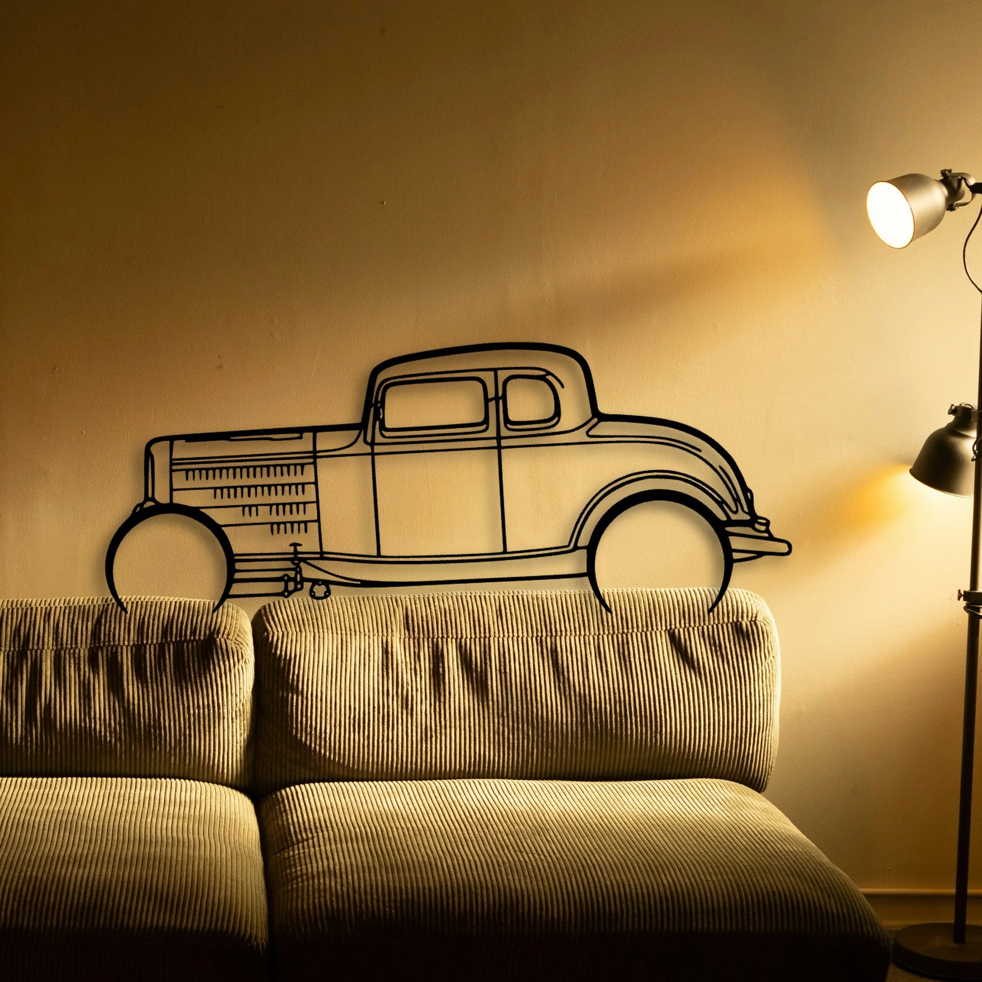 Highboy Coupe 1932 Classic Silhouette Metal Wall Art - Tinvibe