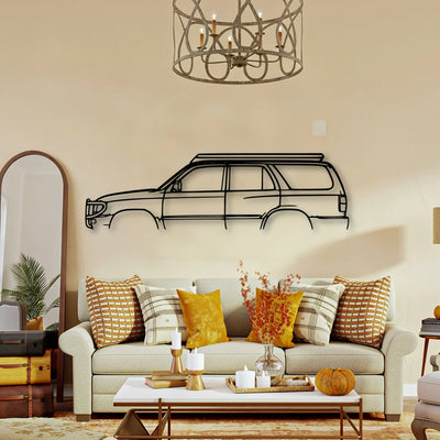 Hilux Surf 1996 Classic Silhouette Metal Wall Art - Tinvibe