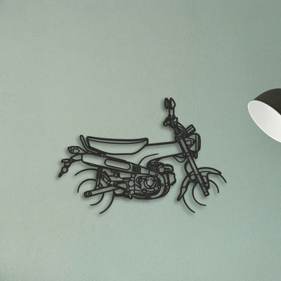 Honda Dax 125 Classic Motorcycle Silhouette Metal Wall Art - Tinvibe