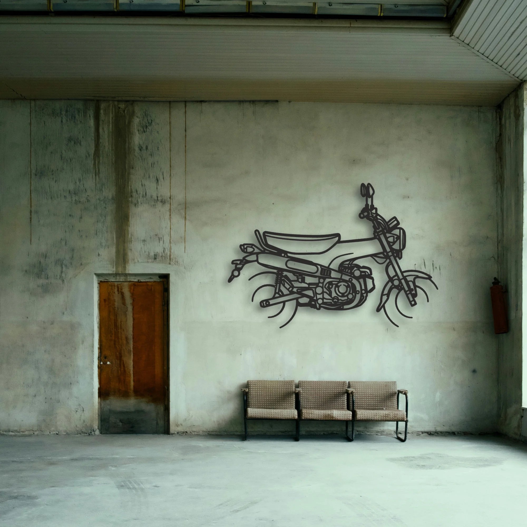 Honda Dax 125 Classic Motorcycle Silhouette Metal Wall Art - Tinvibe