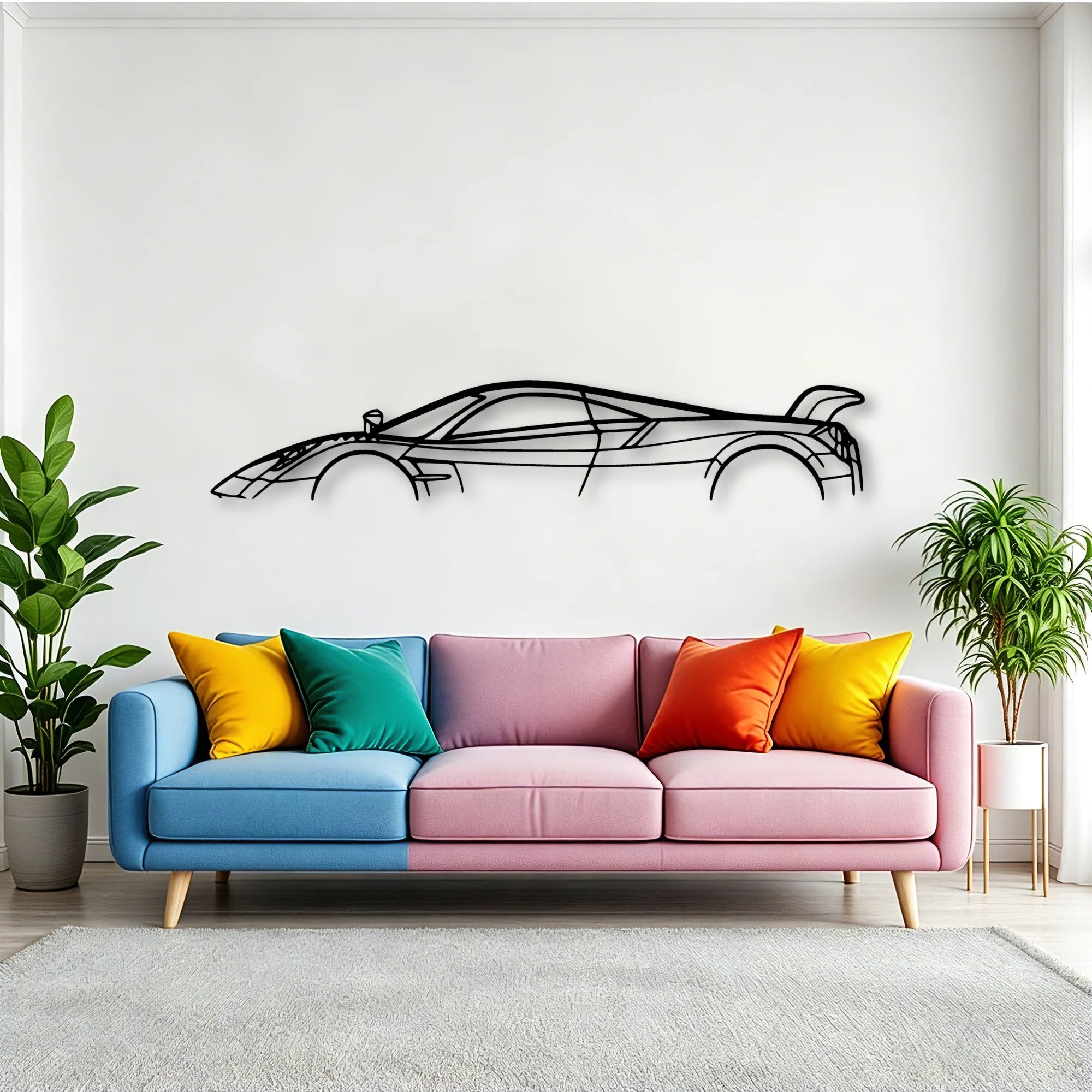 Huayra BC Classic Silhouette Metal Wall Art - Tinvibe