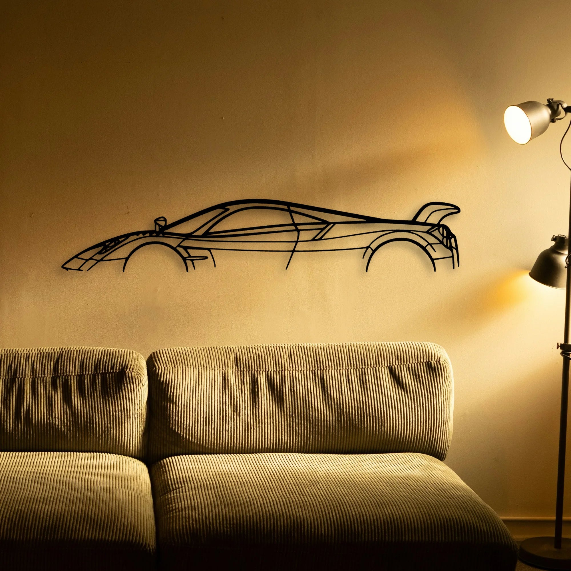 Huayra BC Classic Silhouette Metal Wall Art - Tinvibe