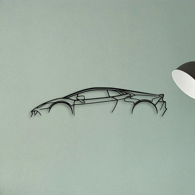 Huracan Classic Silhouette Metal Wall Art - Tinvibe