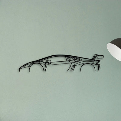 Huracan GT3 Classic Silhouette Metal Wall Art - Tinvibe
