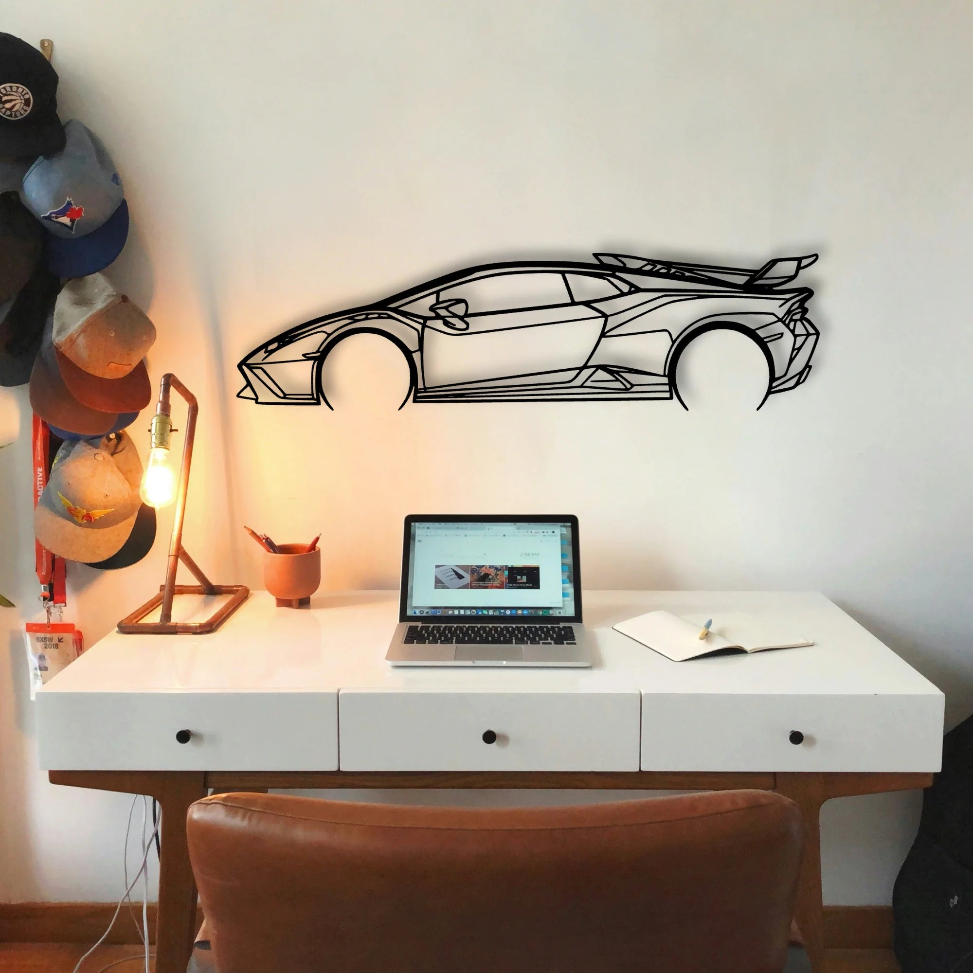 Huracan STO 3 Classic Silhouette Metal Wall Art - Tinvibe