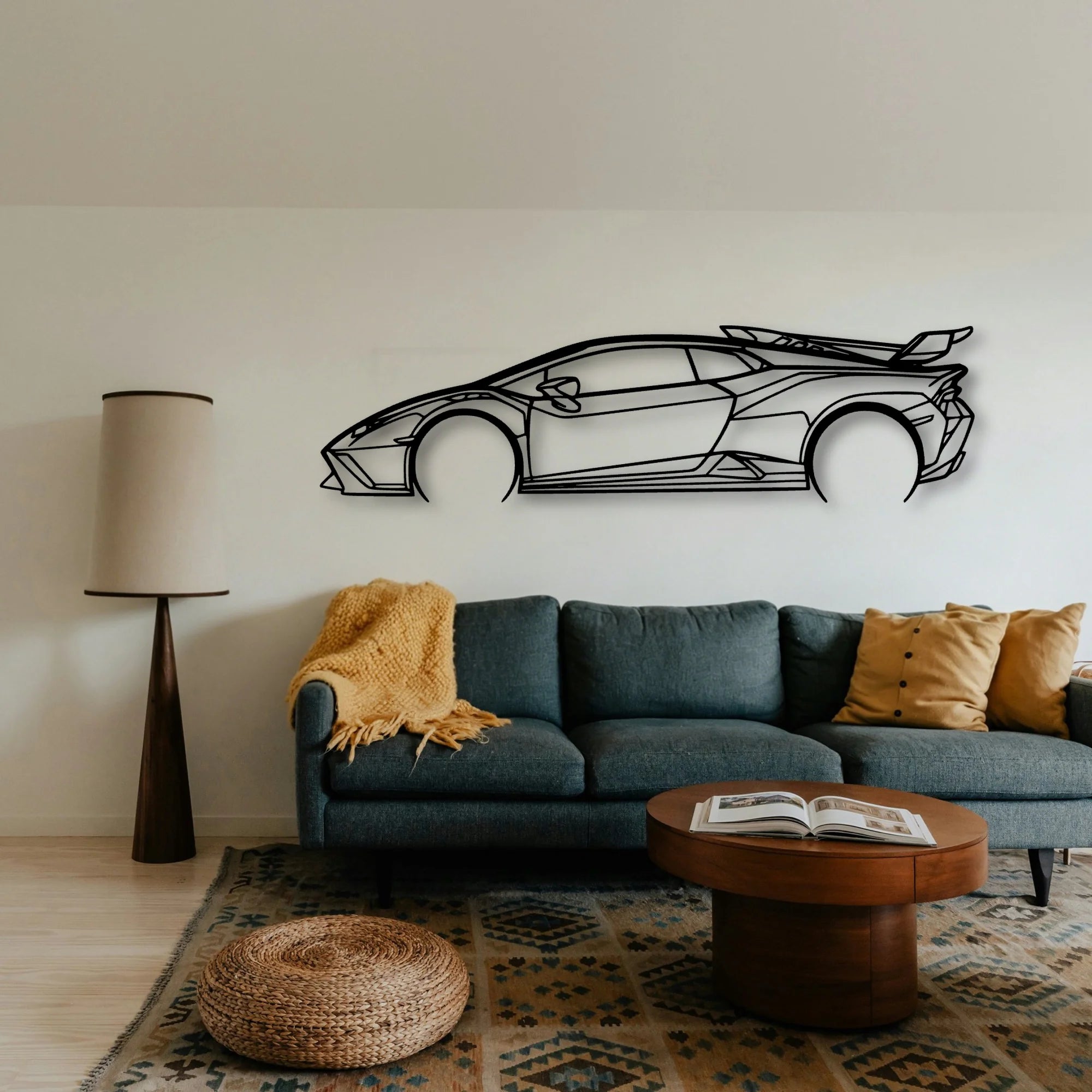 Huracan STO 3 Classic Silhouette Metal Wall Art - Tinvibe