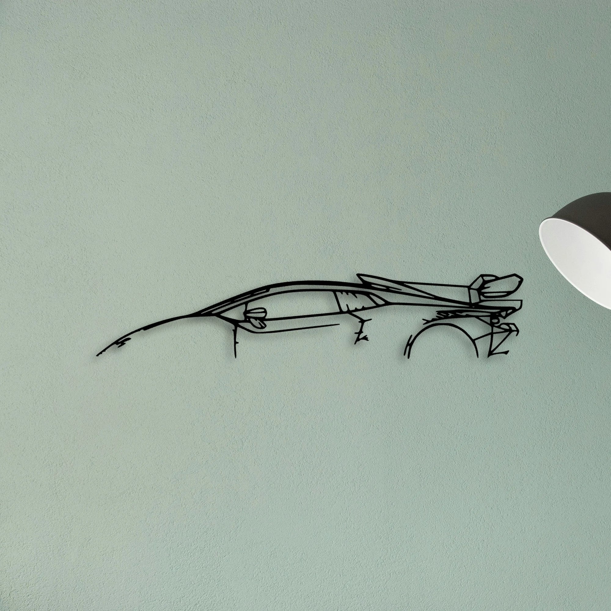 Huracan Super Trofeo Classic Silhouette Metal Wall Art - Tinvibe