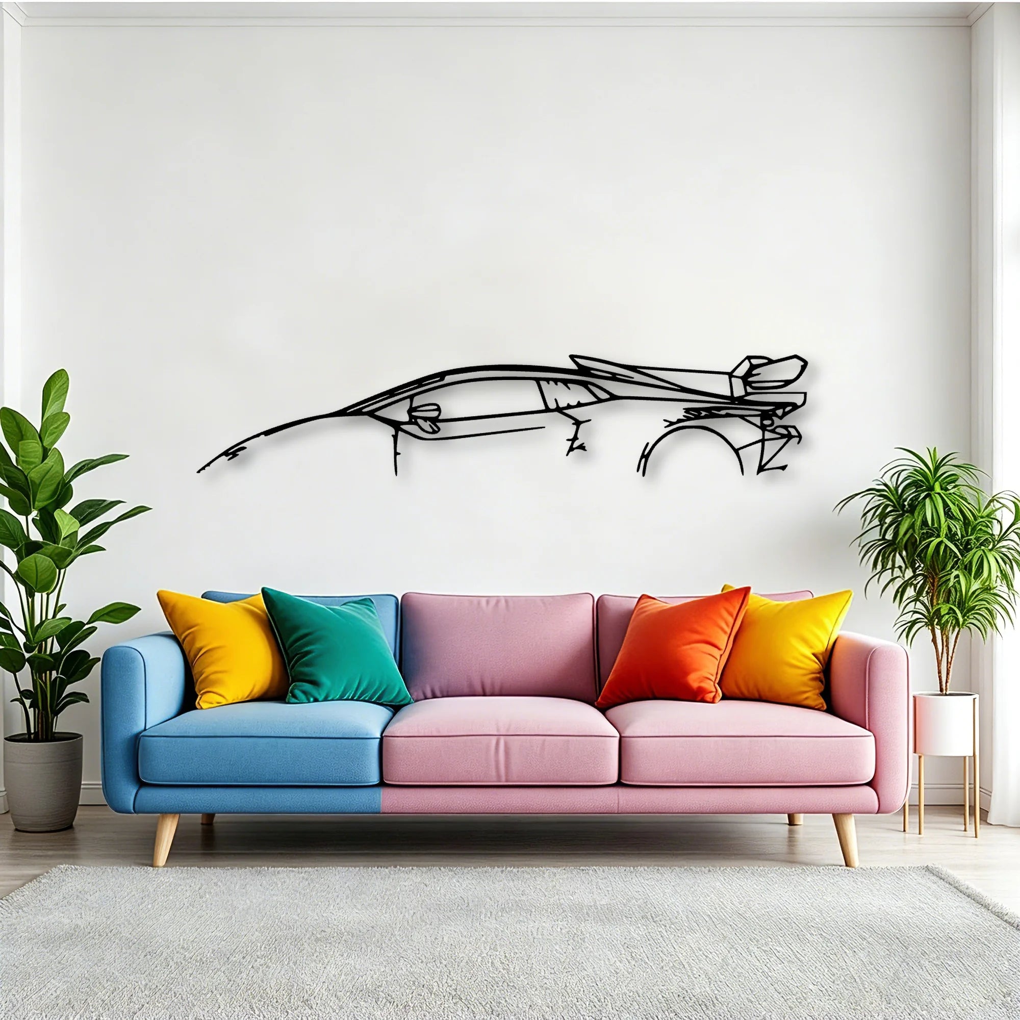 Huracan Super Trofeo Classic Silhouette Metal Wall Art - Tinvibe