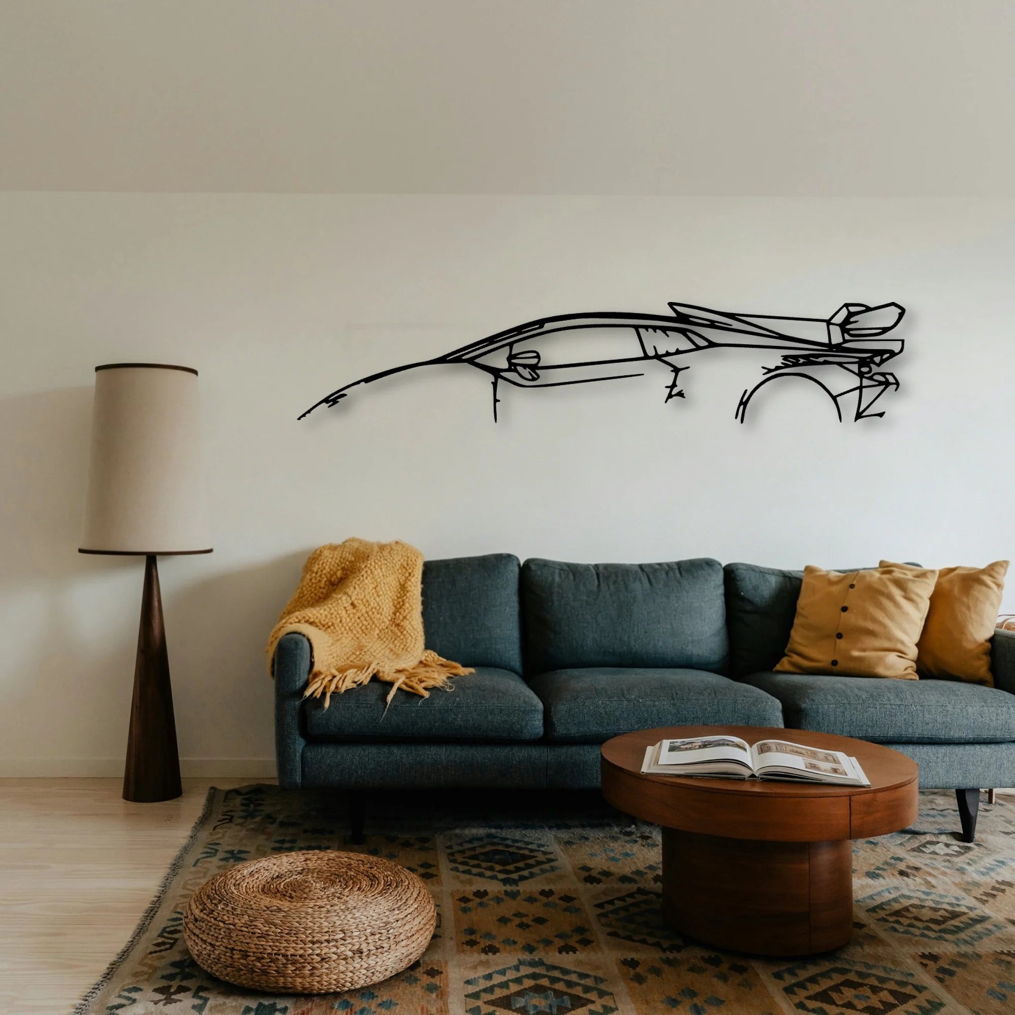 Huracan Super Trofeo Classic Silhouette Metal Wall Art - Tinvibe