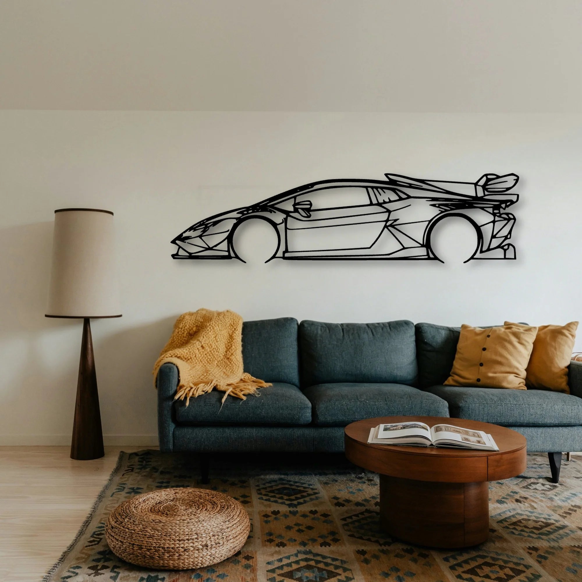 Huracan Super Trofeo EVO2 Classic Silhouette Metal Wall Art - Tinvibe